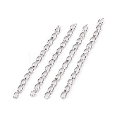 304 Stainless Steel Curb Chains Extender STAS-WH0032-02A-P-1
