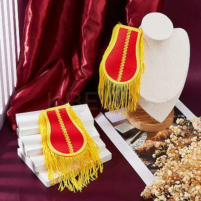 1 Pair Cloth Tassel Epaulettes Costume Accessories DIY-FH0009-75B-1