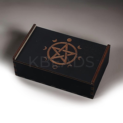 Rectangle Wooden Tarot Storage Box for Divination PW-WG90B8F-01-1
