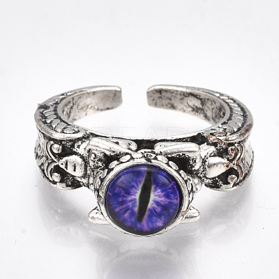 Alloy Cuff Finger Rings RJEW-T006-35B-1