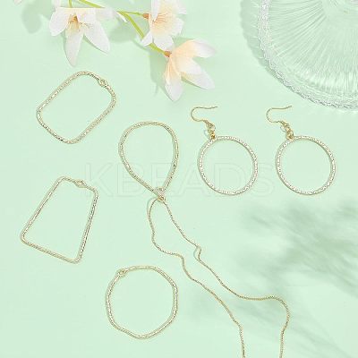 30Pcs 5 Styles Alloy Open Back Bezel Pendants FIND-CA0006-15-1
