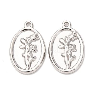 304 Stainless Steel Pendants STAS-I358-12P-08-1