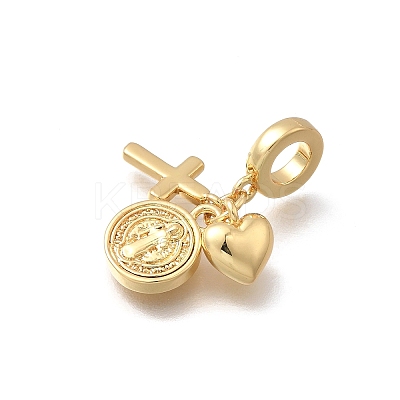 Brass European Dangle Pendants KK-D431-079A-G-1