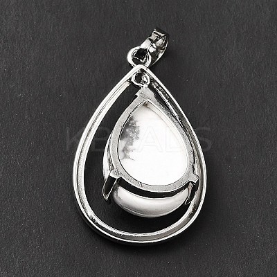 Natural Howlite Pendants G-B033-04P-15-1