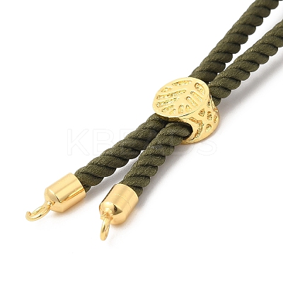 Twisted Nylon Cord Silder Bracelets DIY-B066-03G-04-1