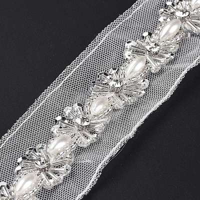 Lace Organza Trimming DIY-XCP0002-48-1