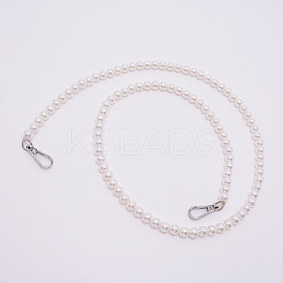 White Acrylic Round Beads Bag Handles LS-FIND-TAC0006-21D-02-1