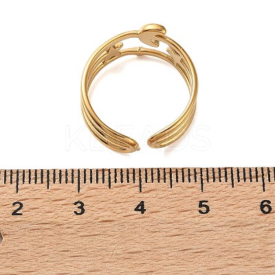 304 Stainless Steel Cuff Open Rings SA-CBAD22F-01G-F-1