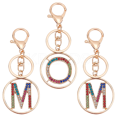 Alloy Colorful Rhinestone Keychain KEYC-WR0001-26-1
