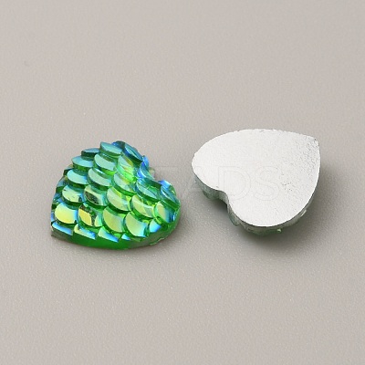 Opaque Resin Cabochons CRES-WH0013-05F-1
