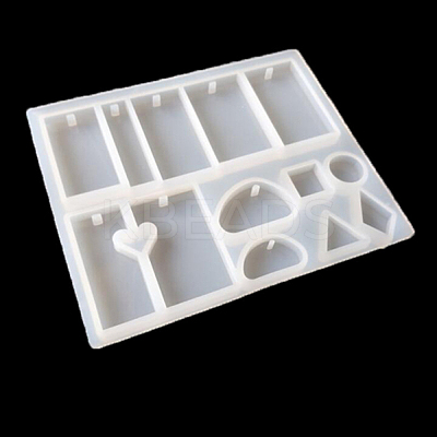 DIY Geometrical Shape Pendant Silicone Molds DIY-YW0008-02-1