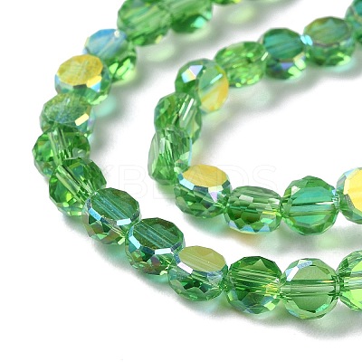 Transparent Electroplate Glass Beads Strands GLAA-Q099-I01-03-1