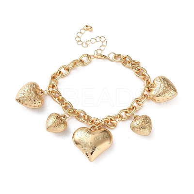 Alloy Charm Bracelets BJEW-S180-01G-1