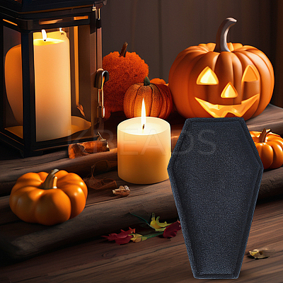 1Pc Halloween Theme Coffin Shaped Velvet Finger Ring Boxes VBOX-BBC0001-02-1