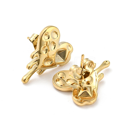 304 Stainless Steel Stud Earrings Findings EJEW-I290-04G-1