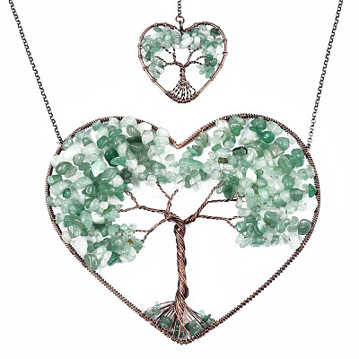 Natural Natural Green Aventurine Big Pendants G-T133-R07E-1