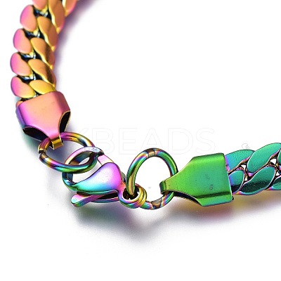 Men's 304 Stainless Steel Cuban Link Chain Bracelets BJEW-O177-02A-1