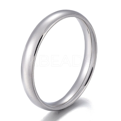 Non-Tarnish 304 Stainless Steel Flat Plain Band Rings STAS-I160-D-17mm-P-1