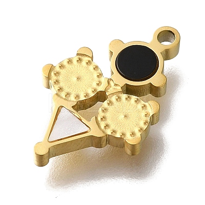 Ion Plating(IP) 304 Stainless Steel Manual Polishing Charms STAS-M059-02G-04-1