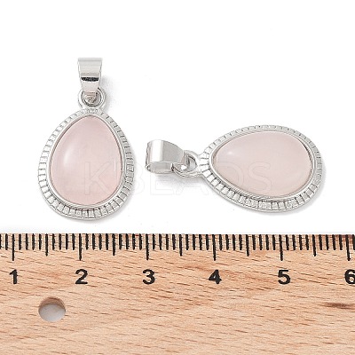 Natural Rose Quartz Pendants G-M405-05P-02-1