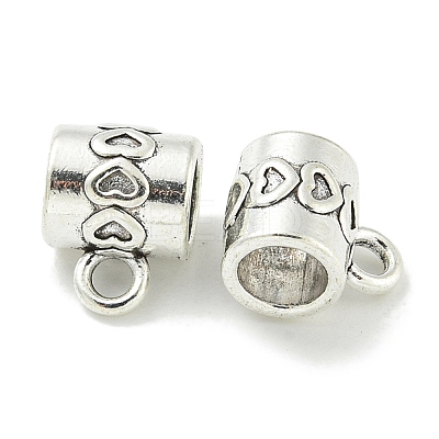 Tibetan Style Alloy Tube Bails TIBE-I026-6017AS-1