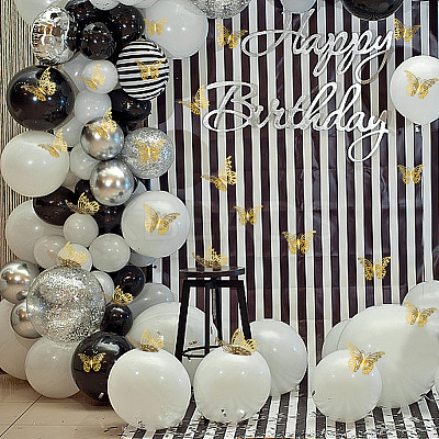 8 Sets 4 Colors PET Mirror Wall Stickers DIY-CP0009-15C-1