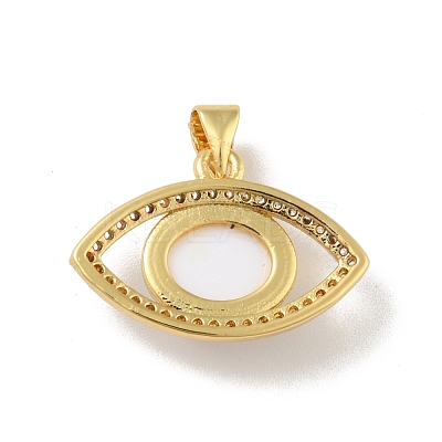 Brass Micro Pave Cubic Zirconia Pendants KK-B059-40G-1