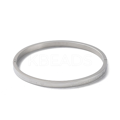 3Pcs 3 Color 304 Stainless Steel Grooved Bangles Set BJEW-F464-02-1