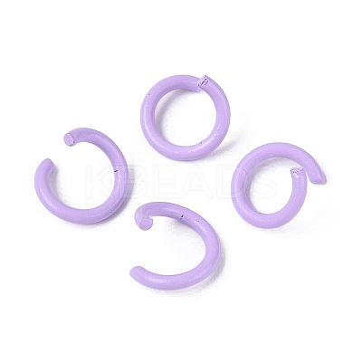 Spray Painted Iron Open Jump Rings IFIN-T017-04B-15-1
