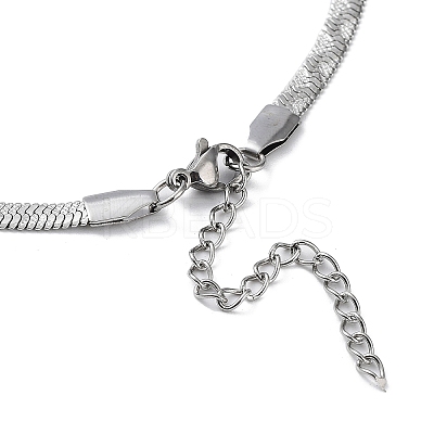 Non-Tarnish 304 Stainless Steel Herringbone Chain Necklaces LS-NJEW-P282-03P-1