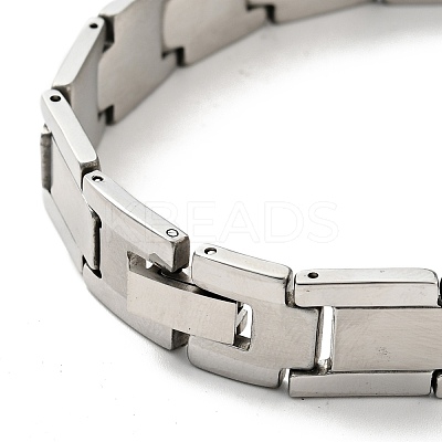 Non-Tarnish 201 Stainless Steel Rectangle Watch Band Bracelet BJEW-H550-02P-1