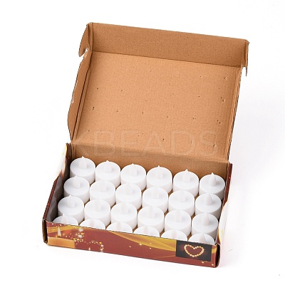 Plastic Flameless LED Tea Light Candles LS-AJEW-H123-01B-1