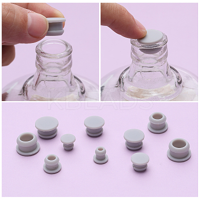 32Pcs 4 Style Silicone Bottle Seal Plug AJEW-GF0008-10C-03-1