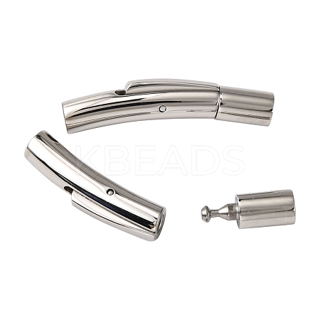Tarnish Resistant Smooth Surface 304 Stainless Steel Bayonet Clasps STAS-N002-02-3mm-1