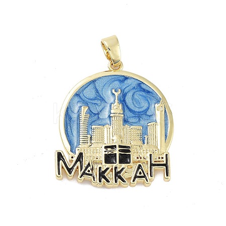 Rack Plating Brass Enamel Pendants KK-H474-21G-04-1