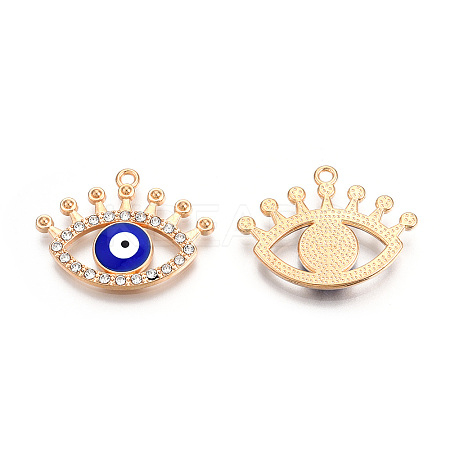 Rack Plating Light Gold Tone Alloy Enamel Pendants LS-PALLOY-T077-221-1