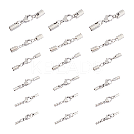 Unicraftale 24 Sets 6 Style 304 Stainless Steel Lobster Claw Clasps STAS-UN0044-84-1