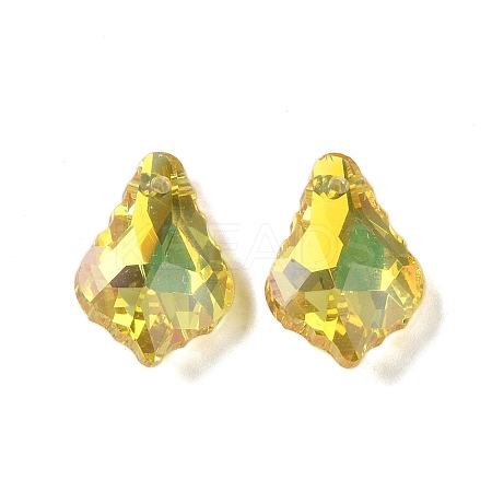 AB Color Plated Electroplate Glass Pendants EGLA-O003-06C-10-1