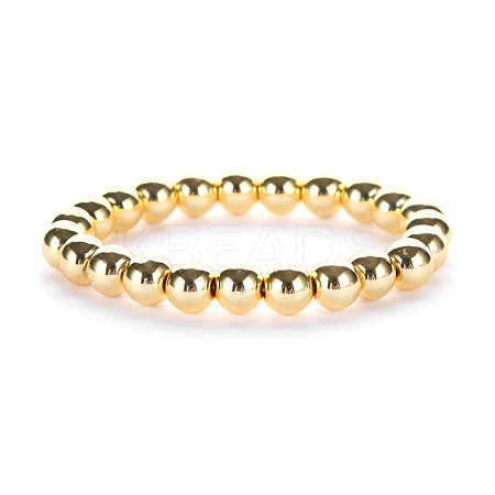 Synthetic Non-magnetic Hematite Beaded Stretch Bracelets for Men Women YP2747-6-1