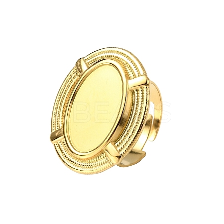 304 Stainless Steel Cuff Ring Components STAS-P403-03G-1