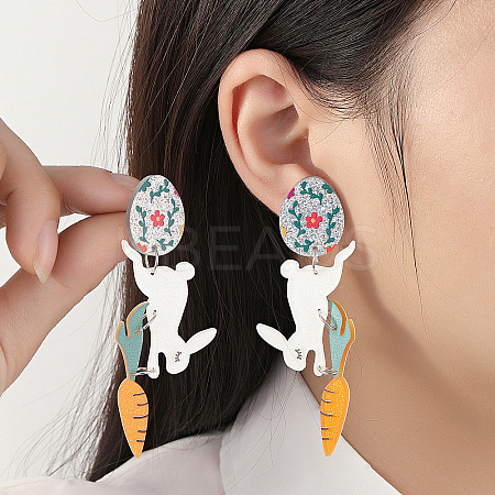 Easter Acrylic Dangle Stud Earrings FS-WG96A64-19-1