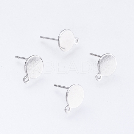 Non-Tarnish 304 Stainless Steel Stud Earring Findings STAS-D445-150-B-1
