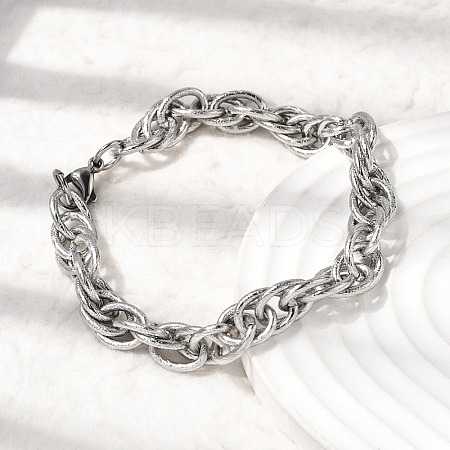 201 Stainless Steel Mariner Link Chain Bracelets for Men STAS-T077-02P-1