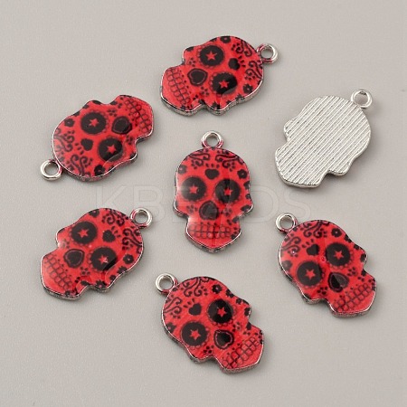 Alloy Enamel Pendants FIND-CJC0015-09J-1