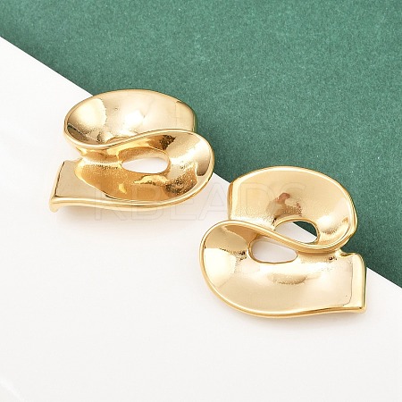 304 Stainless Steel Nuggets Stud Earrings EJEW-K268-75G-1