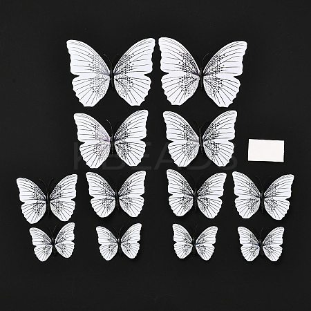 PVC Plastic Artificial 3D Butterfly Decorations LS-DIY-I072-02E-1