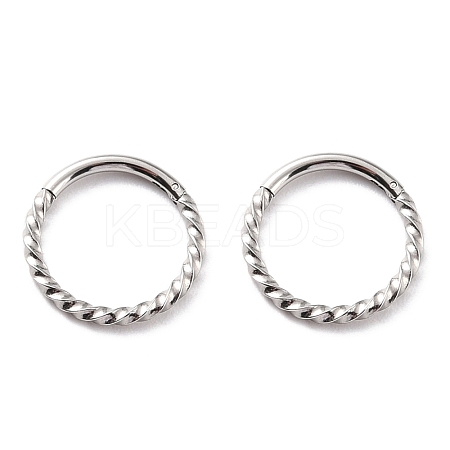 Twisted Ring Hoop Earrings for Girl Women STAS-K233-02C-P-1