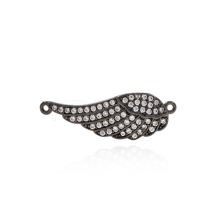 Brass Micro Pave Cubic Zirconia Links Connector Charms LS-KK-WH0081-94B-1