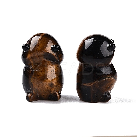 Natural Tiger Eye Monster Figurines DJEW-N003-01D-1