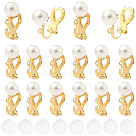24Pcs Brass Clip-on Earring Findings KK-SC0006-68B-1